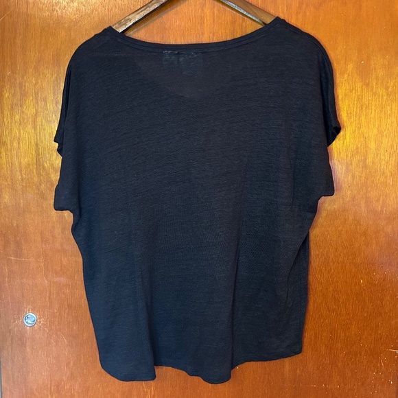 Rachel Zoe Linen V-neck Tee - Picture 3 of 5